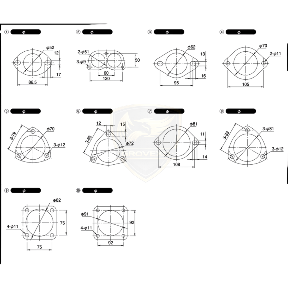 GReddy 70mm Oval 2-Bolt Muffler Gasket – 11000302