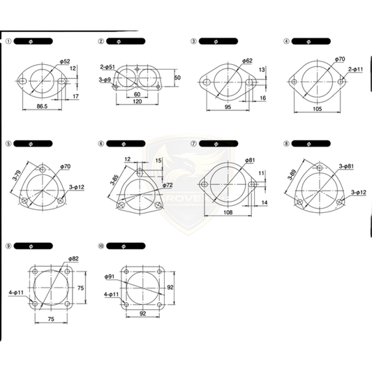 GReddy Exhaust Muffler Gasket 7 Ø80 Oval  -  11000305