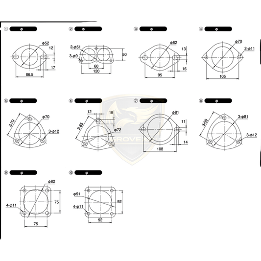 GReddy 72mm Triangle 3-Bolt Muffler Gasket – 11000316