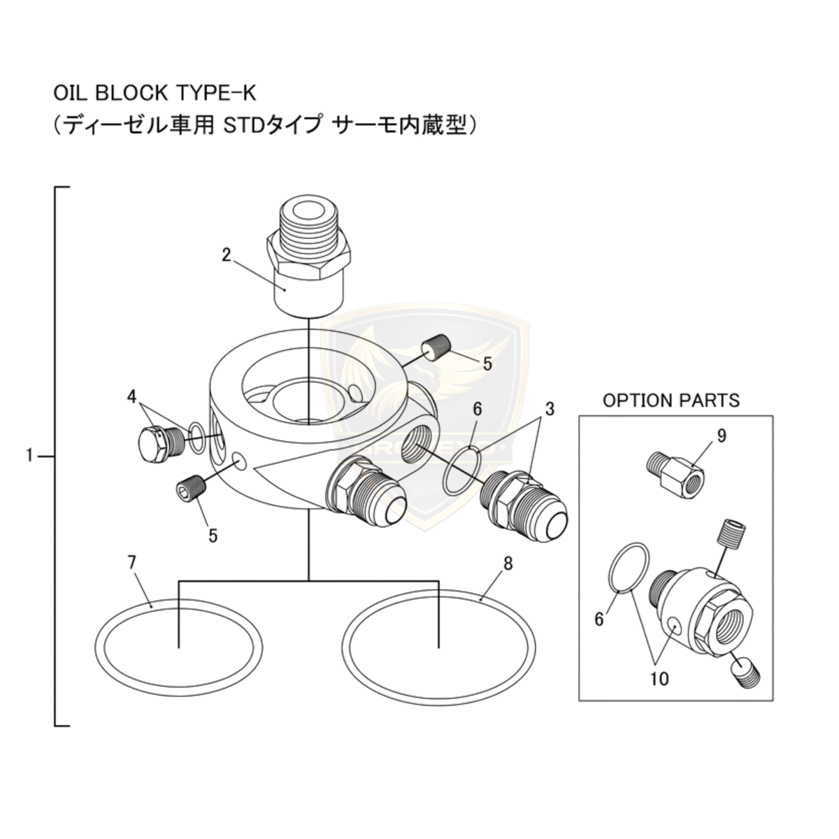 GReddy Oil Block Type-K Diesel Only Standard Thermo Built-In  - 12401101