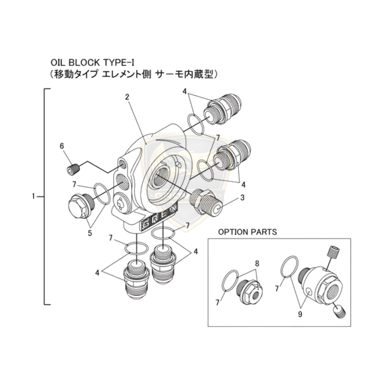 GReddy Oil Block Type-I Movement Type Element Side Thermo Built-In  - 12401121