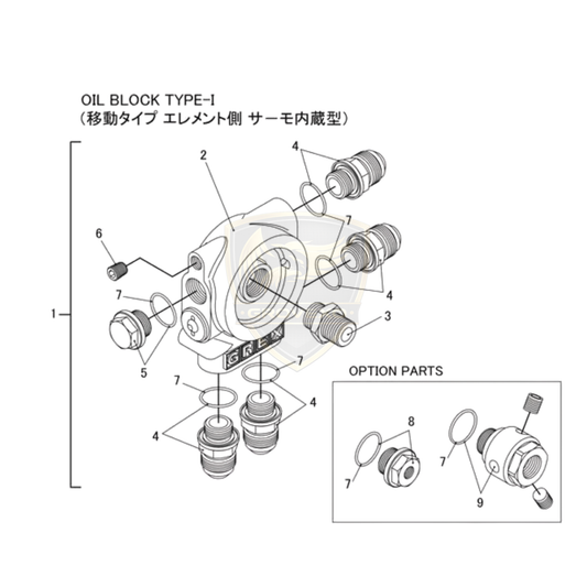 GReddy Oil Block Type-I Movement Type Element Side Thermo Built-In  - 12401121