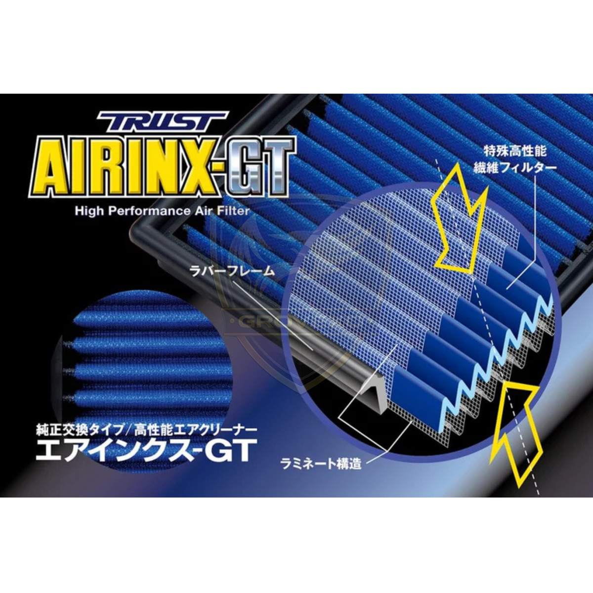 GReddy Airinx-GT Toyota Century GZG50 High Flow Air Filter 1GZ-FE – 12512509