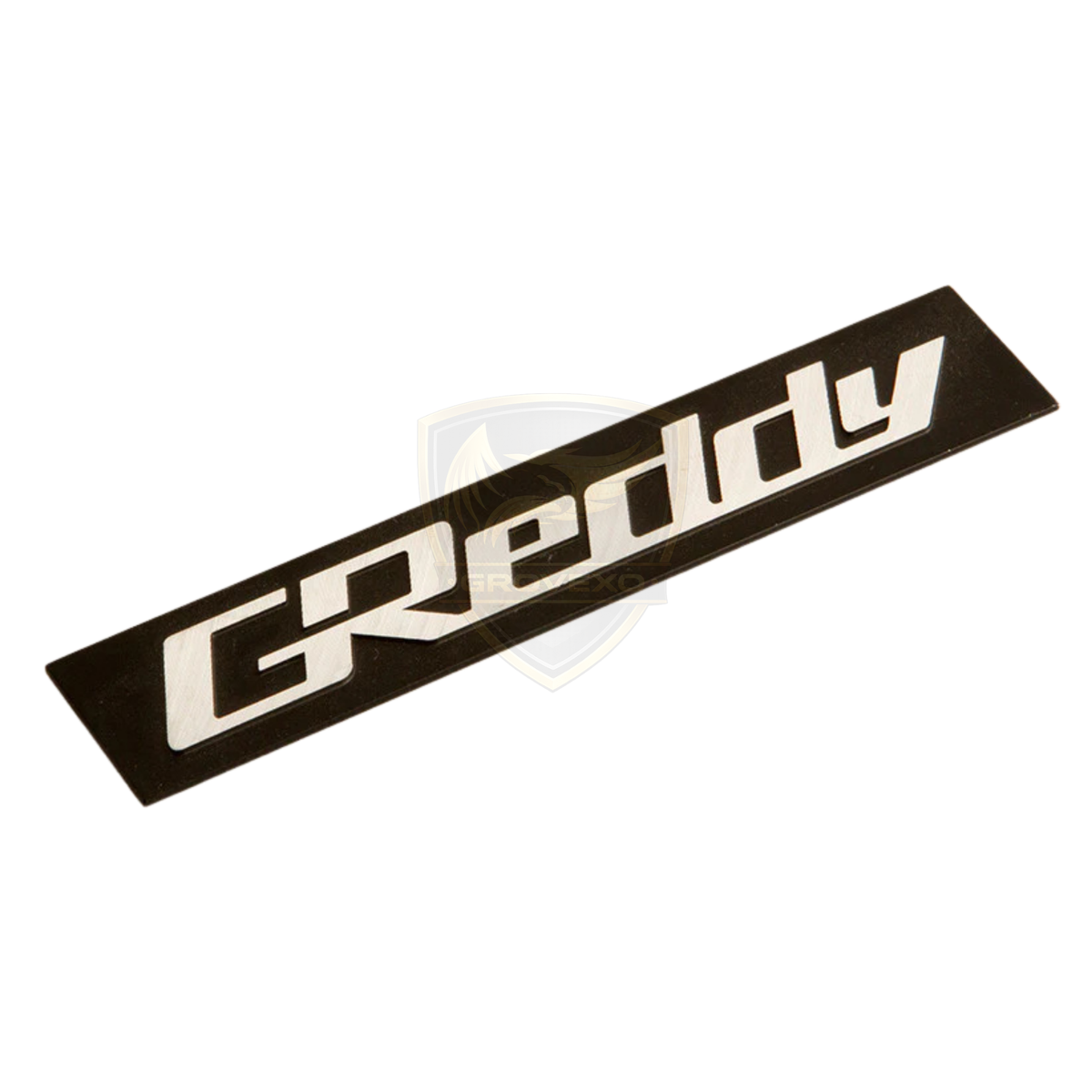 GReddy Black & Silver Aluminum Logo Emblem Badge - 18000202