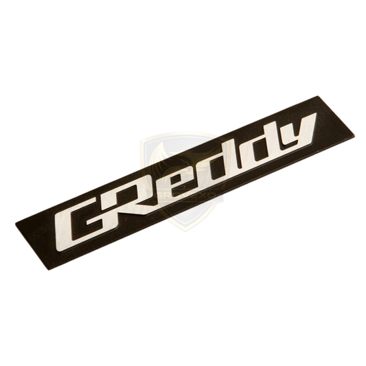 GReddy Black & Silver Aluminum Logo Emblem Badge - 18000202