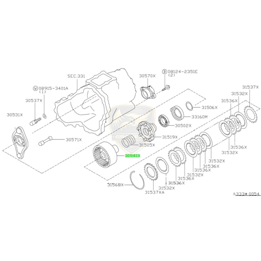 OEM Nissan Skyline GT-R R34 RB26DETT Transfer Clutch Drum Assembly – 31541-AA400