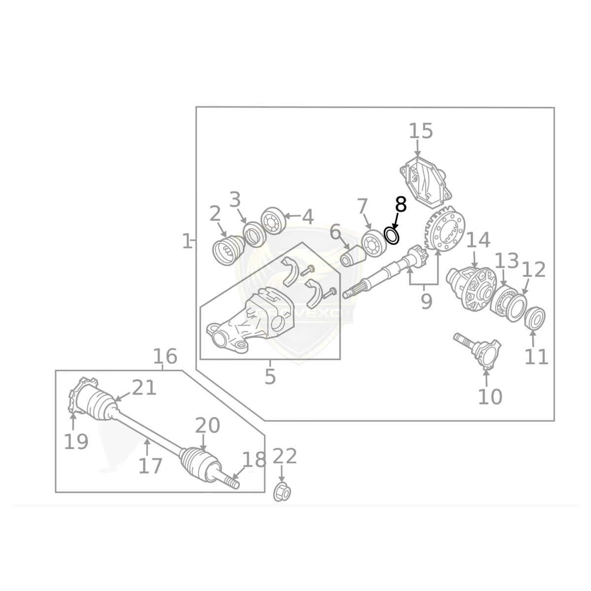 OEM Nissan Drive Pinion Adjusting Washer - 38154-0C012