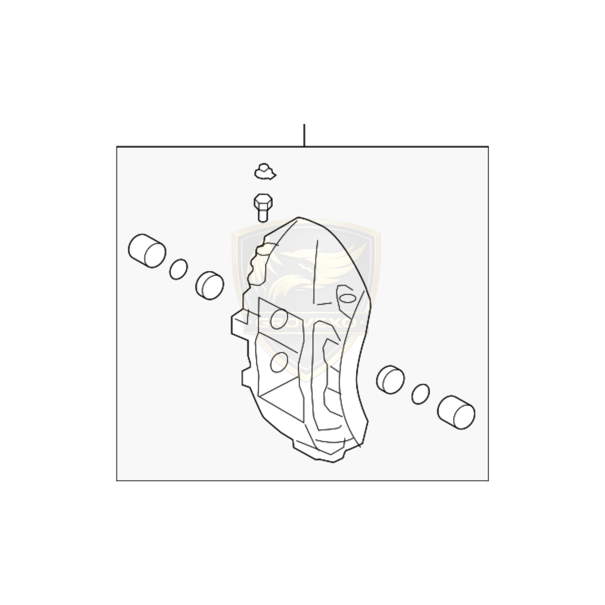 OEM Nissan Rear Right Brake Caliper Assembly (Without Pads or Shims) – 44001-JF20D