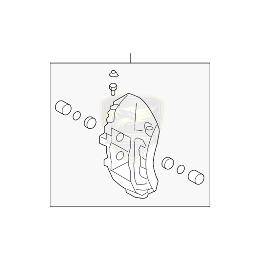 OEM Nissan Rear Right Brake Caliper Assembly (Without Pads or Shims) – 44001-JF20D