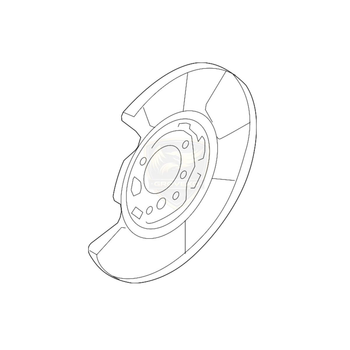 OEM Nissan GT-R R35 Rear Brake Backing Plate RH – 44020-JF00A