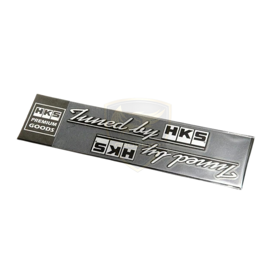 HKS "Tuned by HKS" Black Logo Sticker 2pcs  - 51003-AK117