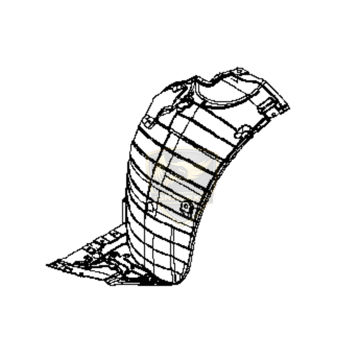 OEM Nissan Front Fender Protector RH  - 63844-6GA0A