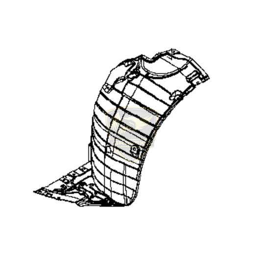 OEM Nissan Front Fender Protector RH  - 63844-6GA0A