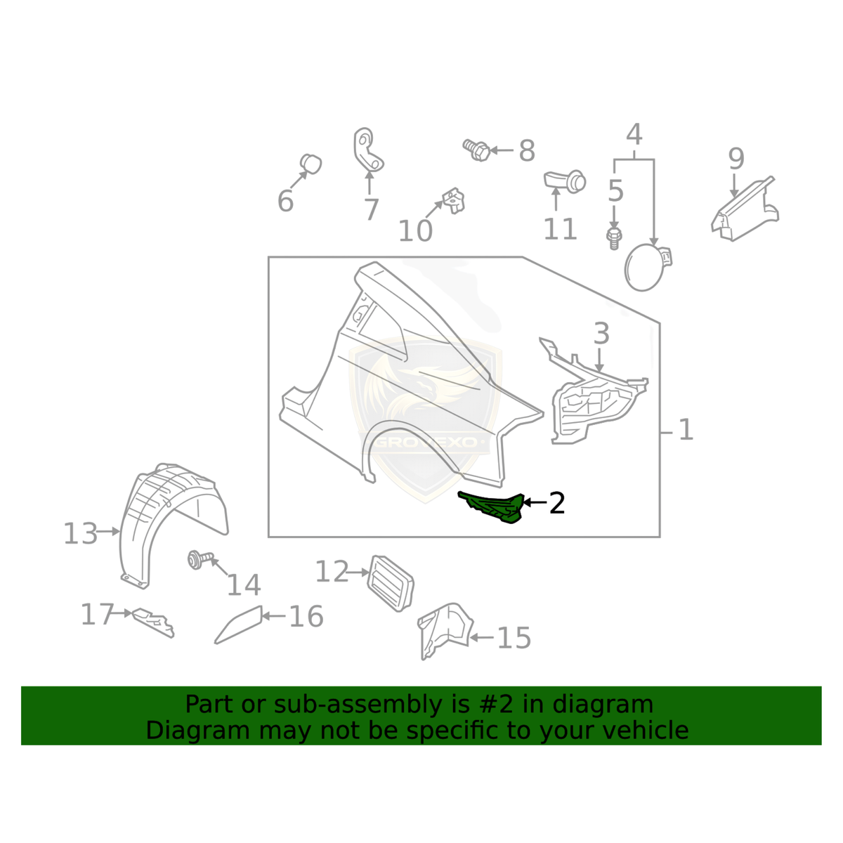 OEM Nissan Rear Fender Extension Right – 78116-JF00A
