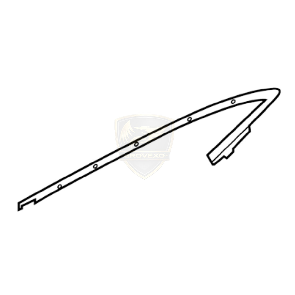 OEM Nissan Rear Door Sash Moulding RH  - 82280-4GA0A