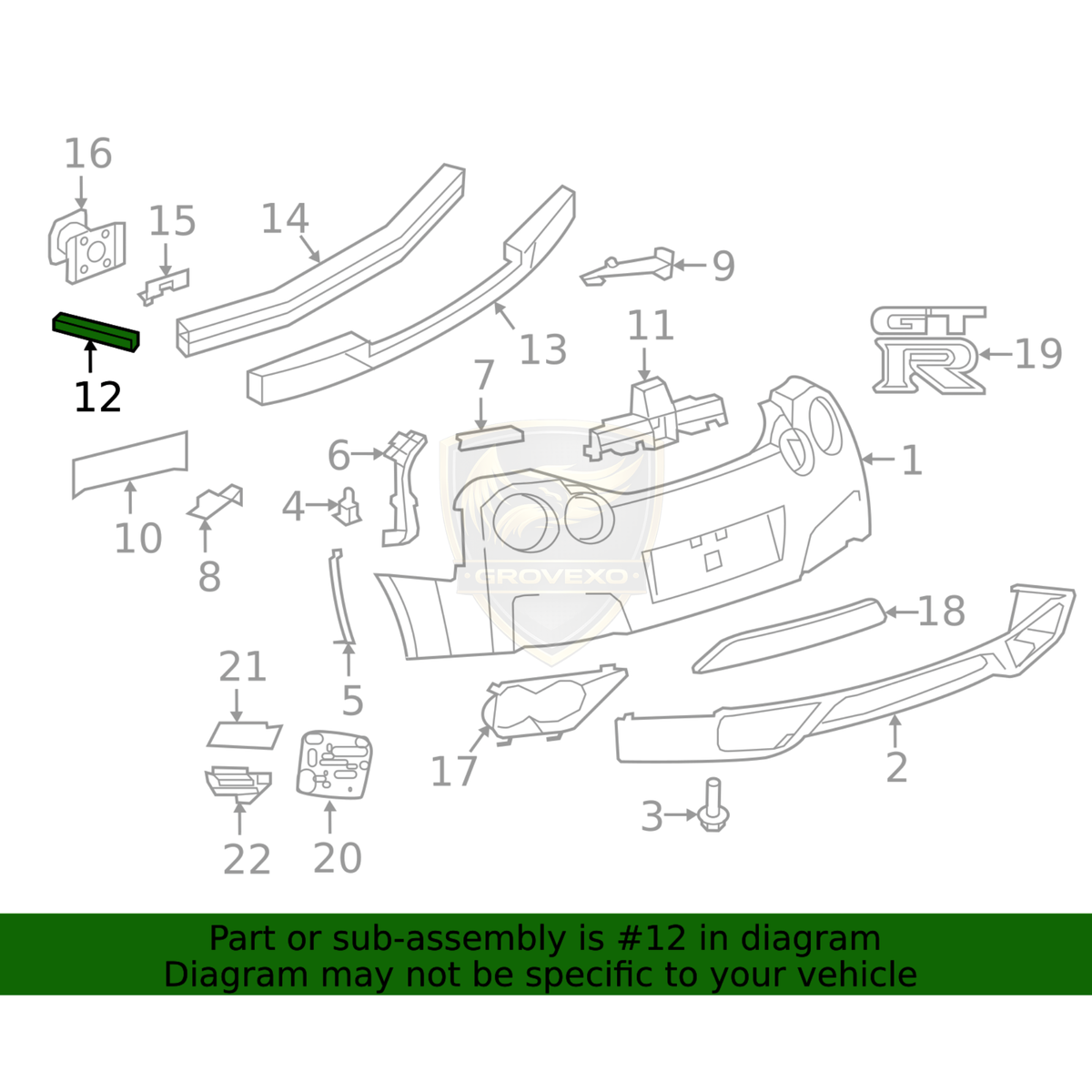 OEM Nissan GT-R R35 Rear Bumper Side Bracket LH – 85221-JF00A