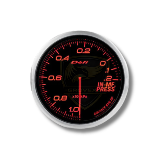 Defi Advance BF Intake Manifold Pressure Gauge Amber Red 60mm  - DF10102